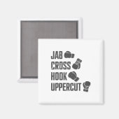 Aimant Jab Cross Hook Uppercut Funny Boxing Entraînement  (Recto/Verso)