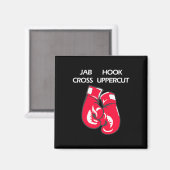 Aimant Jab Hook Cross Uppercut Arts Martiaux Boxe (Recto/Verso)