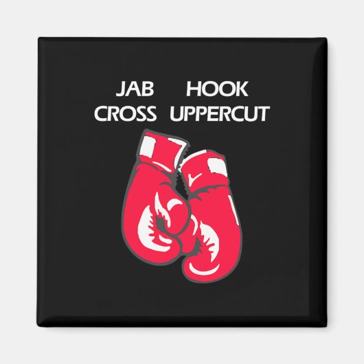Aimant Jab Hook Cross Uppercut Arts Martiaux Boxe (Devant)