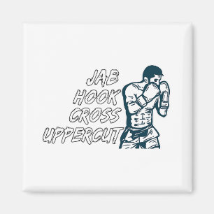 Aimant Jab Hook Cross Uppercut Boxe Pour Hommes Garçons B