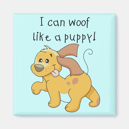 Aimant J'aboie comme des T-shirts et des cadeaux d'un chi (Devant)