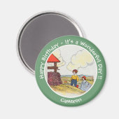 Aimant Jack et Jill Mother Goose Articles de fête d'anniv (Recto/Verso)