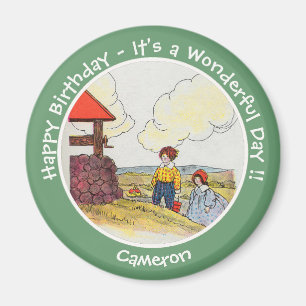 Aimant Jack et Jill Mother Goose Articles de fête d'anniv