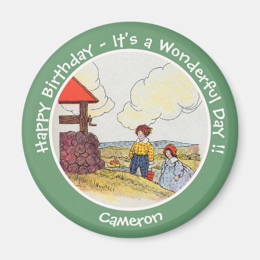 Aimant Jack et Jill Mother Goose Articles de fête d'anniv (Devant)