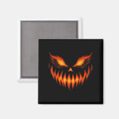 Aimant Jack-o'-lantern Face de Citrouille de peur Hallowe (Recto/Verso)