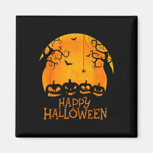 Aimant Jack-o'-lantern Face Joyeux Halloween Citrouilles 