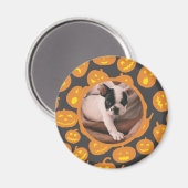 Aimant Jack-o'-lantern Motif Citrouilles avec photo pour  (Recto/Verso)