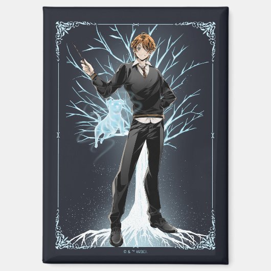 Aimant Jack Russell Terrier Patronus d'Anime Ron Weasley (Recto)