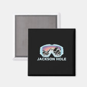 Aimant Jackson Hole Ski Design Jackson Hole (Recto/Verso)