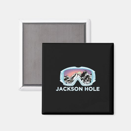 Aimant Jackson Hole Ski Design Jackson Hole (Recto/Verso)