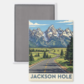 Aimant Jackson Hole Wyoming (Recto/Verso)