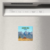 Aimant Jackson Hole Wyoming Vintage (In Situ (Lave-vaisselle))