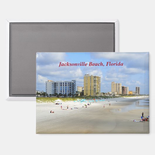 Aimant Jacksonville Beach Floride (Recto/Verso)