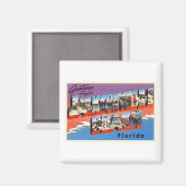 Aimant Jacksonville Beach Floride FL Vieux souvenir de vo (Recto/Verso)