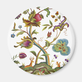 Aimant Jacobean Crewel Brodery Arbre de vie