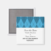 Aimant Jacquard bleu Enregistrer l'aimant de date (Recto/Verso)