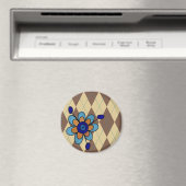 Aimant Jacquard Brown & Fleur (In Situ (Lave-vaisselle))