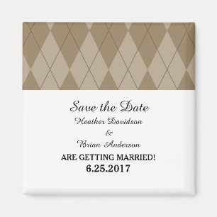 Aimant Jacquard Mocha Enregistrer l'aimant de date