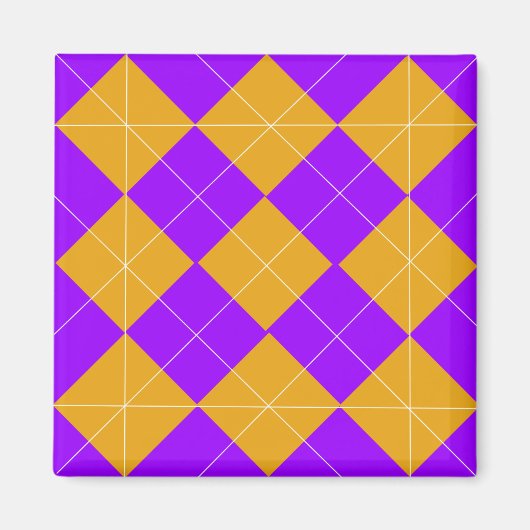 Aimant Jacquard pourpre et orange (Devant)
