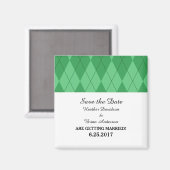 Aimant Jacquard vert Enregistrer l'aimant de date (Recto/Verso)