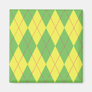 Aimant Jacquard vert et jaune