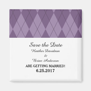 Aimant Jacquard violet Enregistrer l'aimant de date