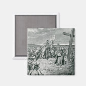 Aimant Jacques Cartier Mise en place d'une croix en Gaspe (Recto/Verso)