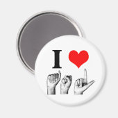 Aimant J'adore A-S-L (Recto/Verso)