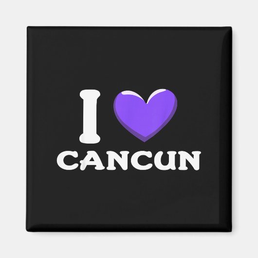 Aimant J'adore Cancun Mexique _1 (Devant)