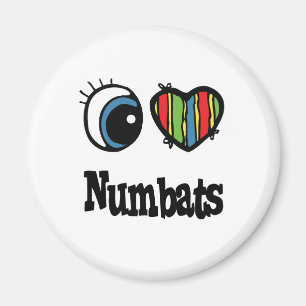 Aimant J'adore (Cœur) les Numbats