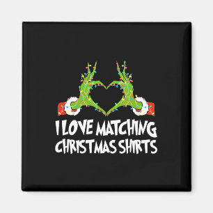 Aimant J'adore coller des chemises de Noël, mais je n'ai