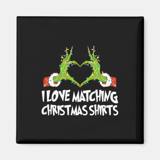 Aimant J'adore coller des chemises de Noël, mais je n'ai  (Devant)