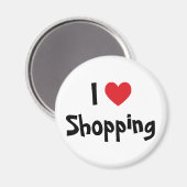 Aimant J'adore faire du shopping (Recto/Verso)