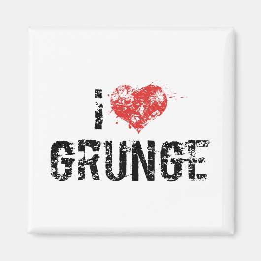 Aimant J'adore Grunge (Devant)