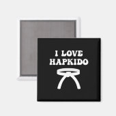 Aimant J'adore Hapkido Boxe Asiatique Jiujitsu Kickboxing (Recto/Verso)