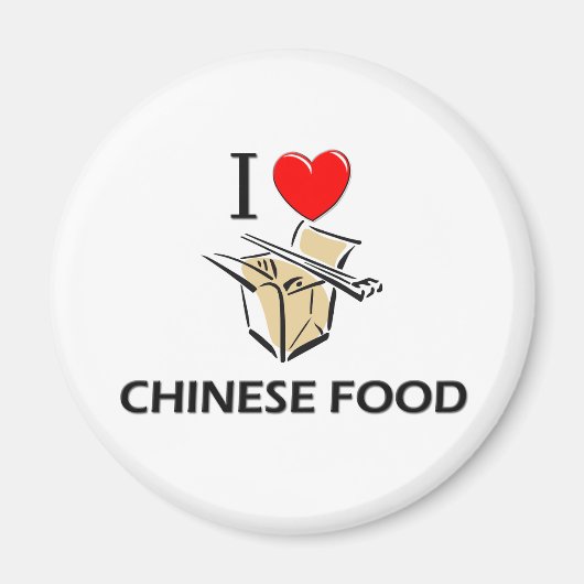 Aimant J'adore la cuisine chinoise (Devant)