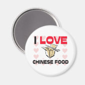 Aimant J'adore la cuisine chinoise (Recto/Verso)