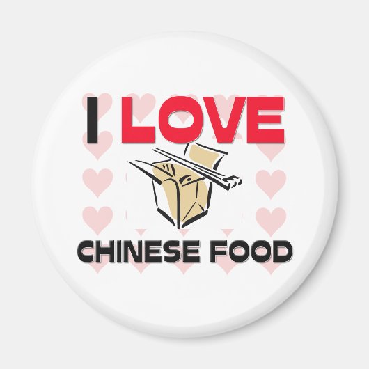 Aimant J'adore la cuisine chinoise (Devant)