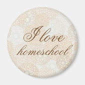 Aimant J'adore la Fleur Homeschool (Devant)