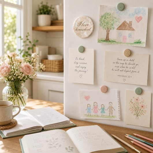 Aimant J'adore la Fleur Homeschool