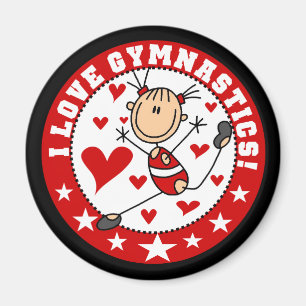 Aimant J'adore la gymnastique