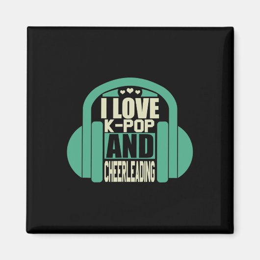 Aimant J'adore la K-pop et les cheerleaders (Devant)
