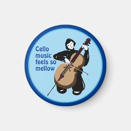 Aimant j'adore la musique de violoncelle (Devant)
