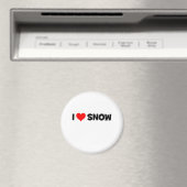 Aimant J'adore la neige (In Situ (Lave-vaisselle))