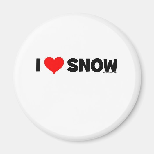 Aimant J'adore la neige (Devant)