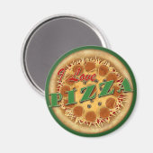 Aimant J'adore la pizza (Recto/Verso)