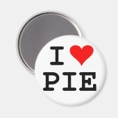 Aimant J'adore la tarte (lettres noires) (Recto/Verso)