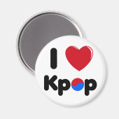 Aimant J'adore l'aimant de frigo k-pop (Recto/Verso)