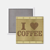 Aimant J'adore l'aimant du café (Recto/Verso)