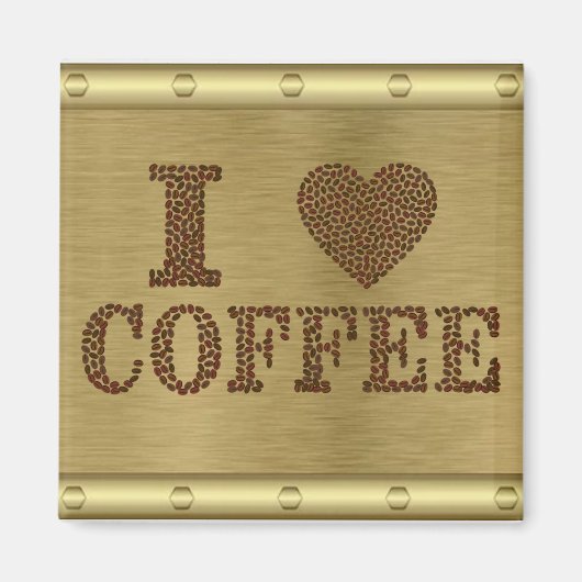 Aimant J'adore l'aimant du café (Devant)